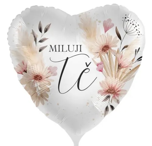 Foliový balonek Miluji tě - Ty a já CZ - 43cm