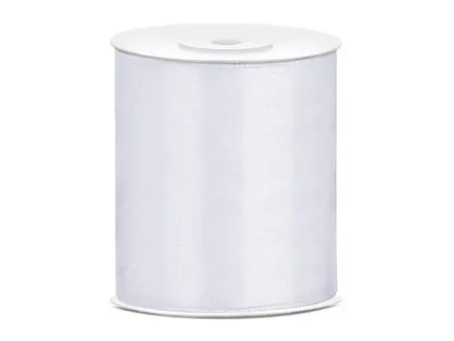 Saténová stuha bílá 10 cm x 25 m