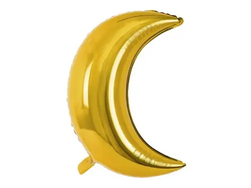 Foliový balonek Měsíc zlatý - 60 cm