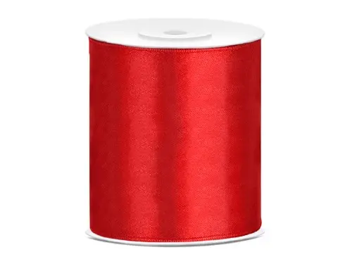 Saténová stuha červená 10 cm x 25 m