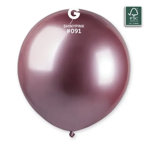 Latexový balonek Gemar Chrom růžový 48 cm