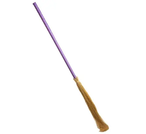 Čarodějnické koště - fialové 100 cm