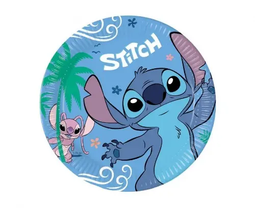 Procos Papírové talíře - Stitch 23 cm 8 ks