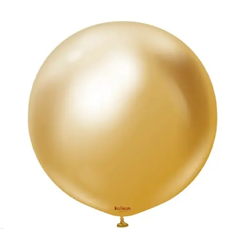 Balonek chromový zlatý, Mirror Gold 45 cm/18"