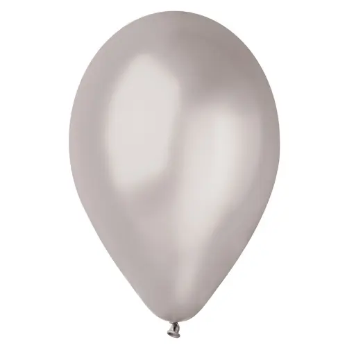 Balonky Gemar metalic stříbrné 30 cm - 50 ks