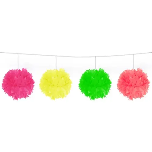 Barevná neonová girlanda Pom Pom - 3 m
