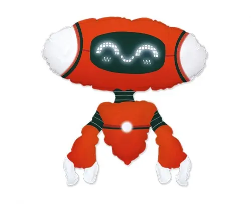 Foliový balonek Robot červený 68 cm