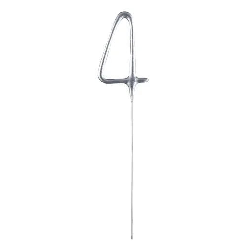 Prskavka číslice 4 stříbrná, 17 cm