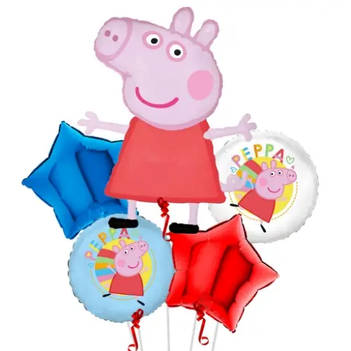 Sada fóliových balonků prasátko Peppa, 5 ks