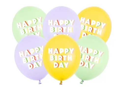 Balonky Happy Birthday Pastel Trio – 30 cm