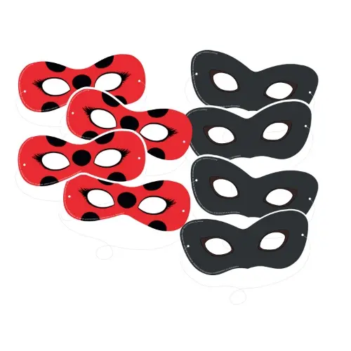 Papírové masky na obličej Miraculous – 8 ks