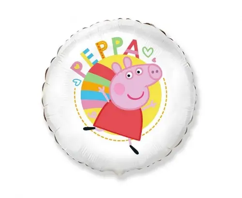 Fóliový balonek Peppa Pig bílý – 46 cm