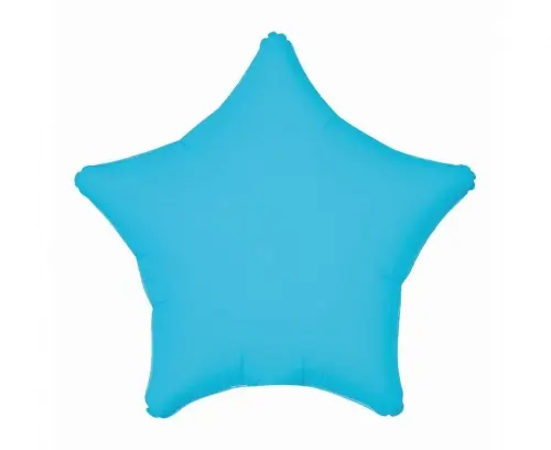 Fóliový balonek hvězda neon modrá – 48 cm