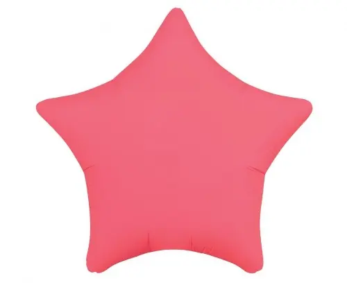 Fóliový balonek hvězda neon červená – 48 cm