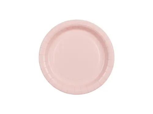 Papírové talíře světle růžové 18 cm – 6 ks