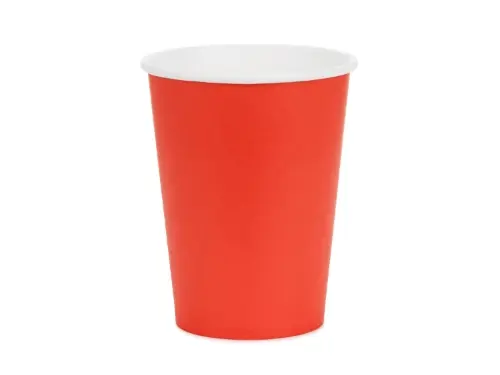 Papírové kelímky červené 250 ml – 6 ks