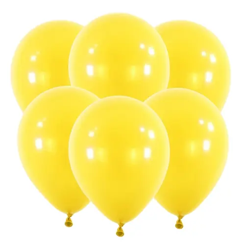 Latexové balonky 30 cm - žluté, 6 ks