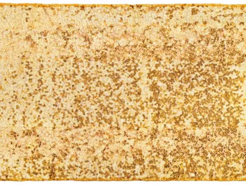 Stolní běhoun se flitry zlatý 0,3 x 5 m