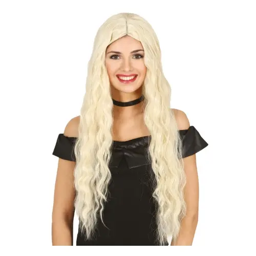 Dámská paruka dlouhá blond vlnitá