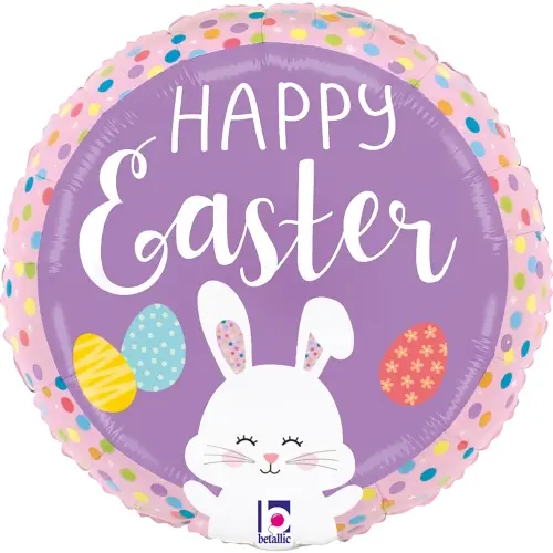 Foliový balonek Easter Bunny Dots – 19 cm