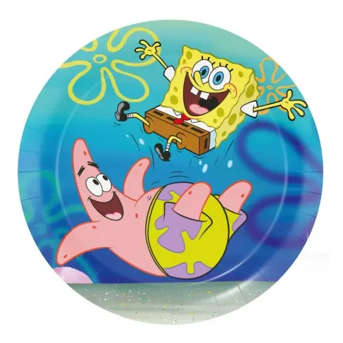 Papírové talířky SpongeBob 18 cm 8 ks