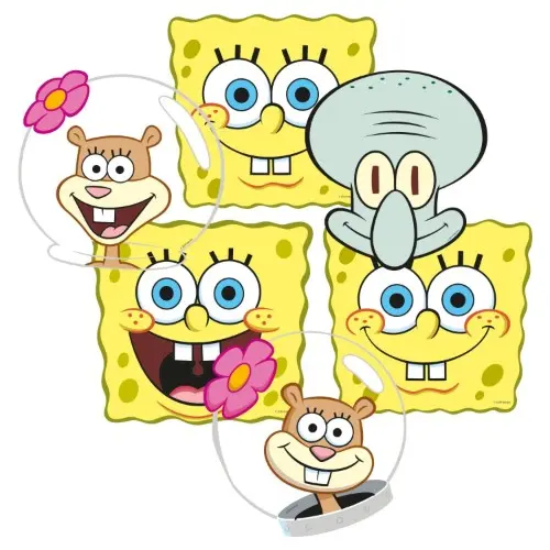 Papírové masky SpongeBob 6 ks