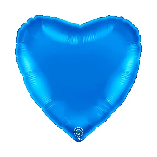 Fóliový balonek srdce modré - Blue 45 cm/18"