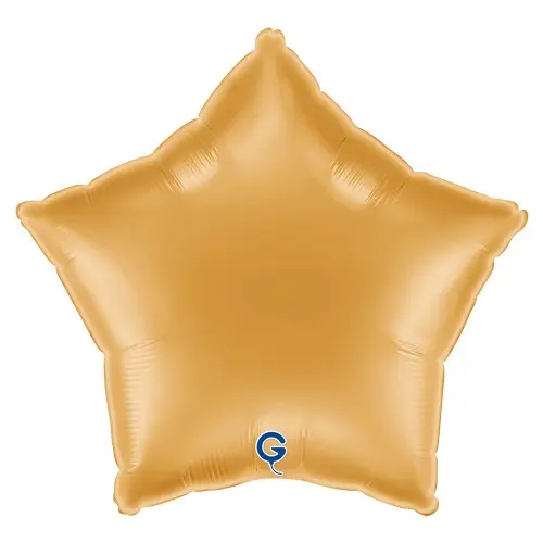 Fóliový balonek hvězda zlatá - Gold 45 cm/18"