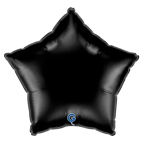 Fóliový balonek hvězda černá - Black 45 cm/18"