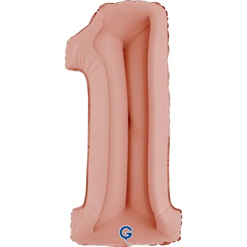 Foliová číslice - rose gold 1, 102 cm