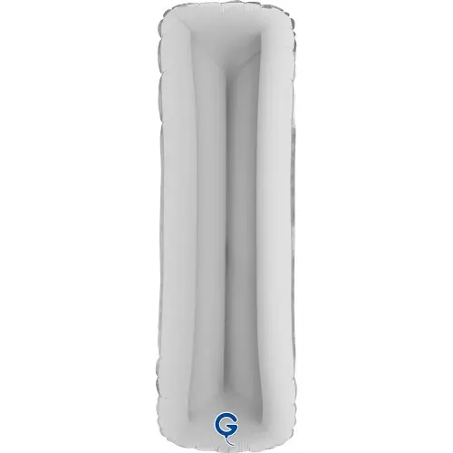 Fóliové písmeno I stříbrné – 102 cm