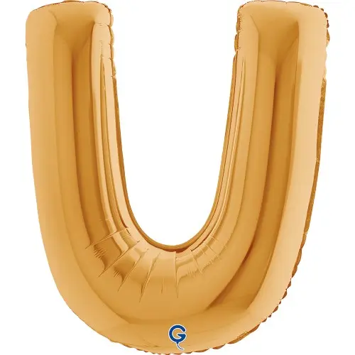 Fóliové písmeno U zlaté – 102 cm