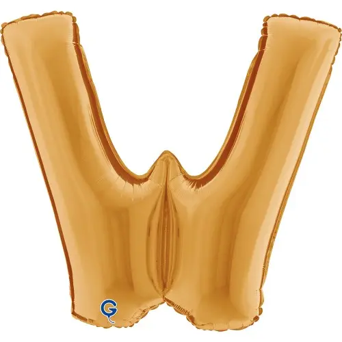 Fóliové písmeno W zlaté – 102 cm