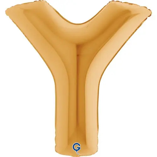 Fóliové písmeno Y zlaté – 102 cm