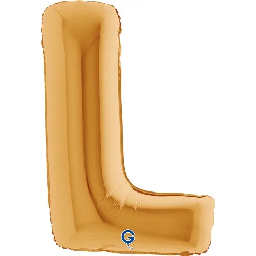 Foliové písmeno L zlaté 102 cm