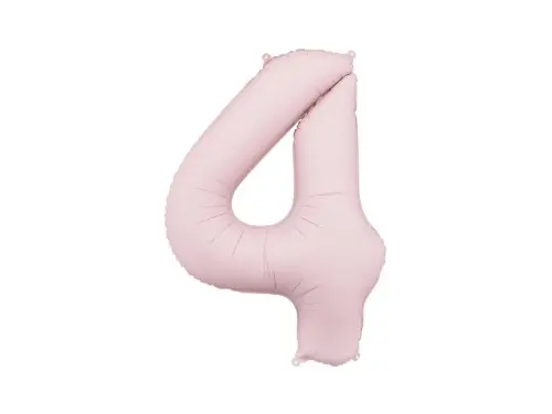 Foliová číslice - světle růžová 4 - 86 cm