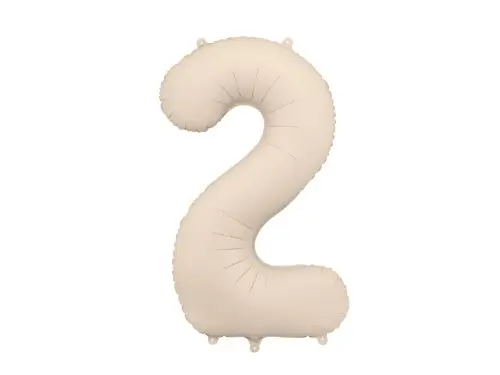 Foliová číslice světle béžová 2 - 86 cm