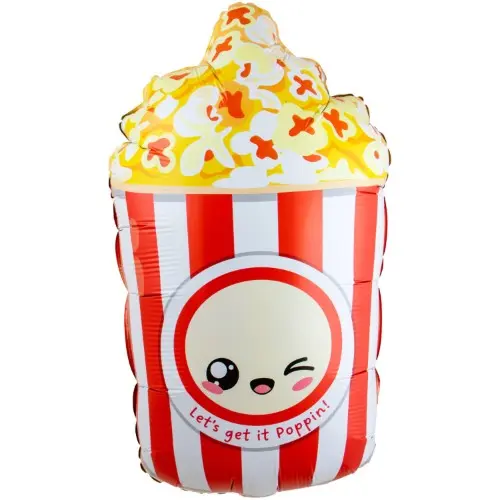 Fóliový balonek popcorn Kawaii 37 x 60 cm