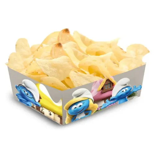 Papírové misky na snacky Šmoulové, 12 ks