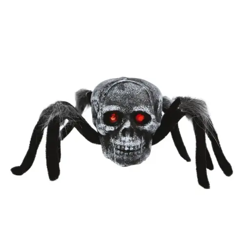 Dekorace pavouk s lebkou – 25 cm