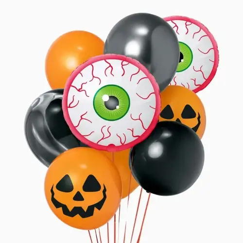 Sada balónků Halloween Oči a dýně – 10 ks