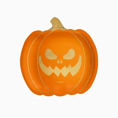 Papírový talíř - Halloweenská dýně 23 × 23 cm