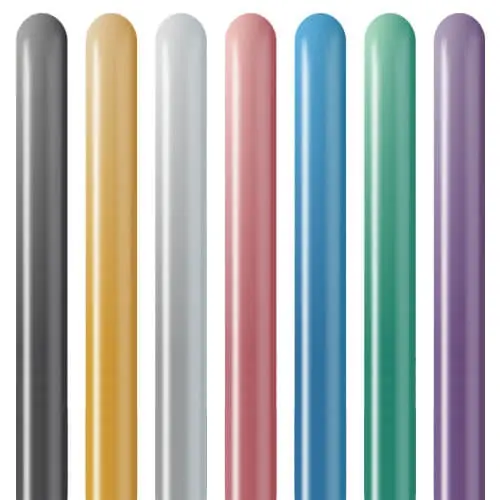 Modelovací balonky Chromový mix - 10 ks