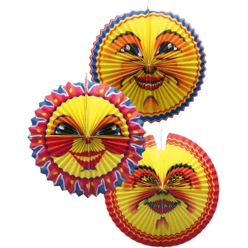 Papírový lampion Karnevalové masky – 36–42 cm