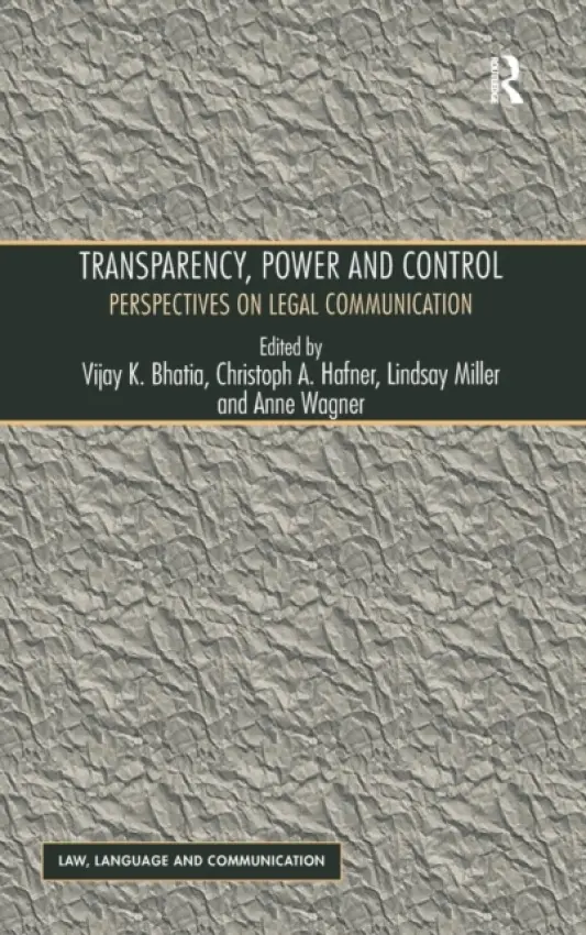 Transparency, Power, and Control - Hafner, Christoph A. a Wagner, Anne