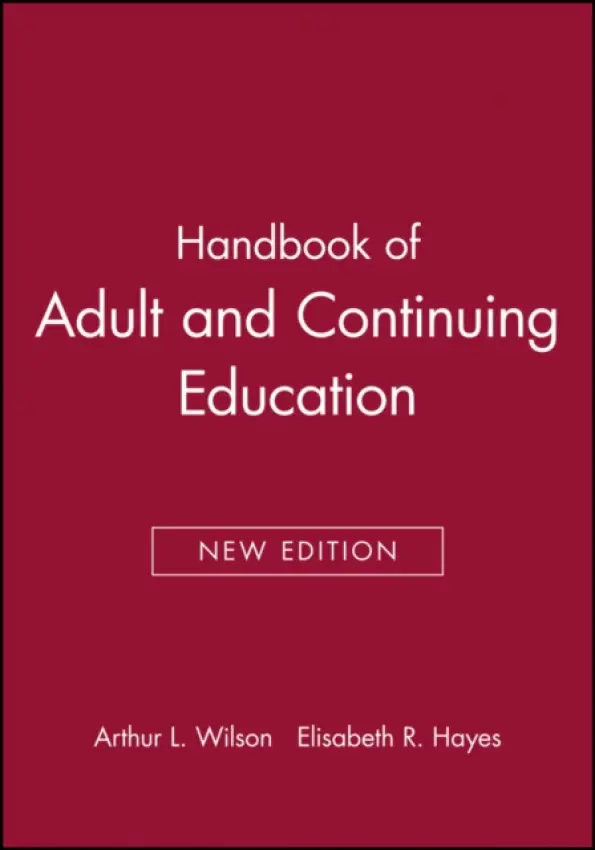 Handbook of Adult and Continuing Education