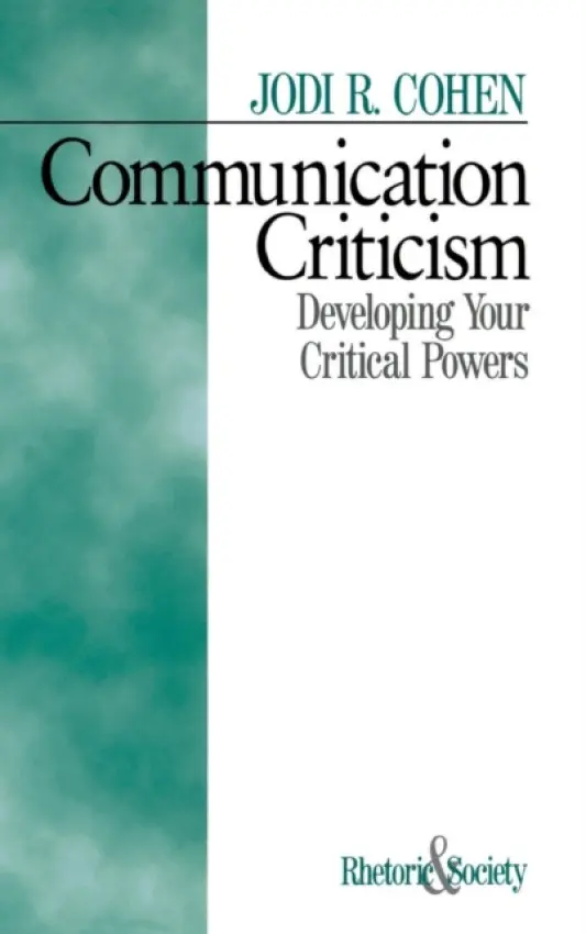 Communication Criticism - Cohen, Jodi R.