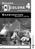 Encore Tricolore Nouvelle 4 Grammar in Action Pack (x8) - Honnor, S a Mascie-Taylor, H