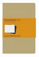 Sešity Moleskine Cahier L, linkovaný, 3 ks, karton