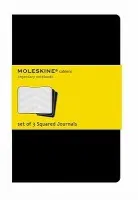 Sešity Moleskine Cahier S, čtverečkovaný, 3 ks, černé